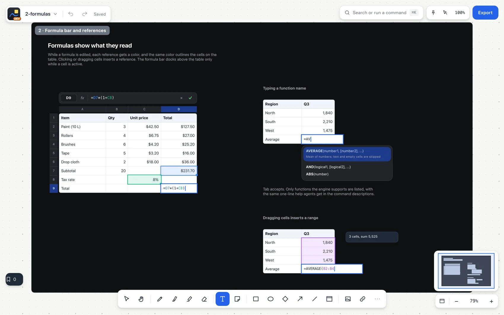 Spreadsheet editing