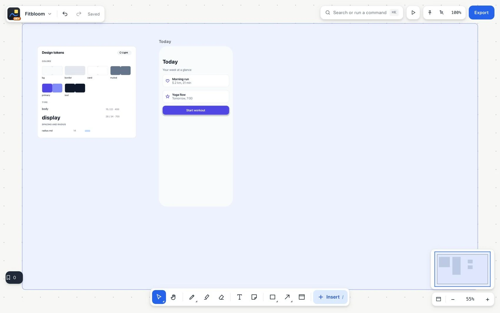 Design annotations visible