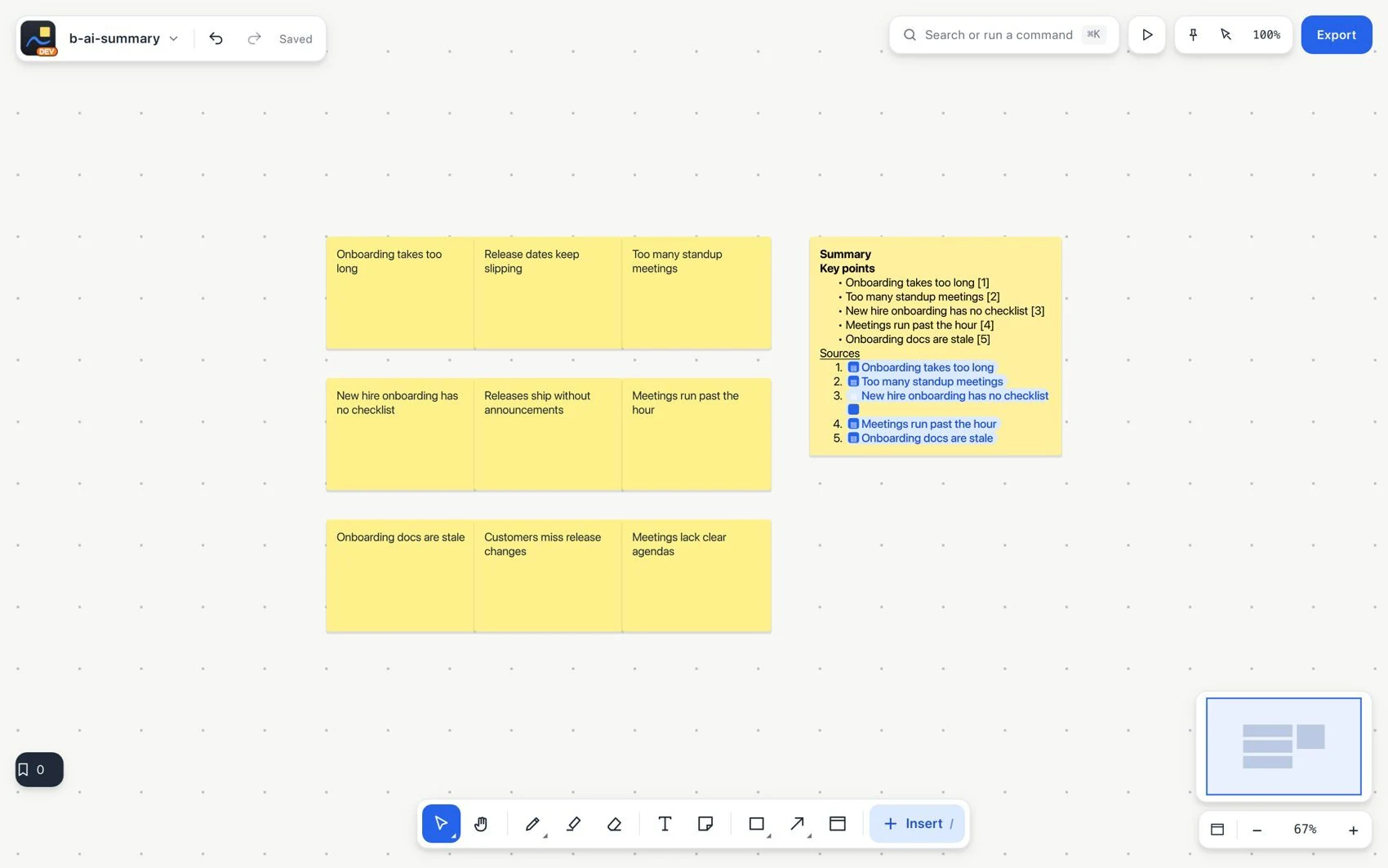 AI actions: group by topic